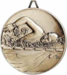 Highest Quality Die Cast<BR> Female Swimming Medal<BR> Gold/Silver/Bronze<BR> 2.5 Inches
