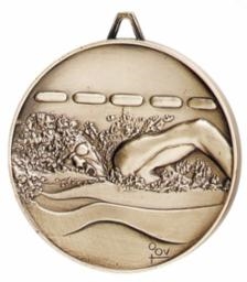 Highest Quality Die Cast<BR> Male Swimming Medal<BR> Gold/Silver/Bronze<BR> 2.5 Inches