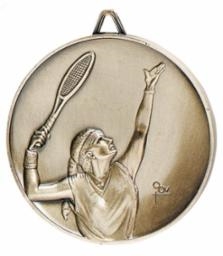 Highest Quality Die Cast<BR> Female Tennis Medal<BR> Gold/Silver/Bronze<BR> 2.5 Inches