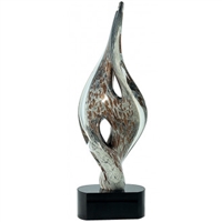 Twisted Spire<BR> Art Glass Trophy<BR> 15 Inches