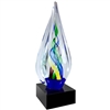 Infinity<BR> Art Glass Trophy<BR> 10.75 Inches