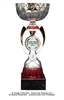 Silver & Red Custom Insert<BR> Metal Trophy Cup<BR> 12 to 13.5 Inches