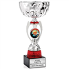 Silver & Red Sales<BR> Or Custom Logo <BR> Metal Cup<BR> 11.75 to 13 Inches