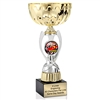 Gold Pinewood Derby <BR> Or Custom Logo<BR> Metal Trophy Cup<BR> 11.75 to 13 Inches