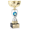 Gold Fish<BR> Or Custom Logo<BR> Metal Trophy Cup<BR>  11.75 to 13 Inches