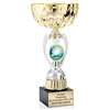 Gold Golf<BR> Or Custom Logo<BR> Metal Trophy Cup<BR> 11.75 to 13 Inches