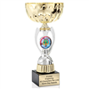 Gold Music<BR> Or Custom Logo<BR> Metal Trophy Cup<BR>  11.75 to 13 Inches