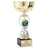 Gold Motorcyle<BR> Or Custom Logo<BR> Metal Trophy Cup<BR>  11.75 to 13 Inches