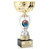 Gold Weightlifting<BR> Or Custom Logo<BR> Metal Trophy Cup<BR>  11.75 to 13 Inches