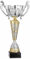 Silver/Gold<BR> Metal Trophy Cup<BR> 12 Inches