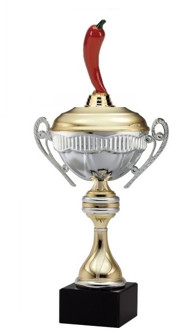 ALEXIS Premium Metal Cup<BR> Chili Pepper Trophy<BR> 18 Inches