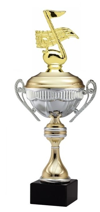ALEXIS Metal Premium Cup<BR> Music Note Trophy<BR> 16 Inches