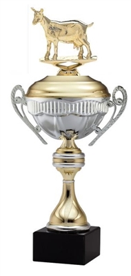ALEXIS Premium Metal Cup<BR> Goat Trophy<BR> 16 Inches
