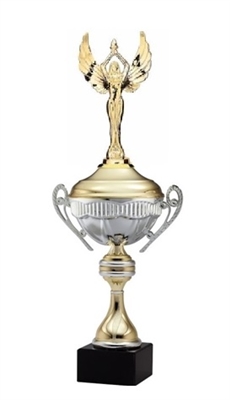 Alexis Premium Metal Cup<BR> Female Victory Trophy<BR> 16 Inches
