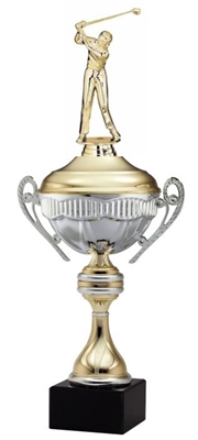 ALEXIS Premium Metal Cup<BR> Male Golf Driver Trophy<BR> 16 Inches