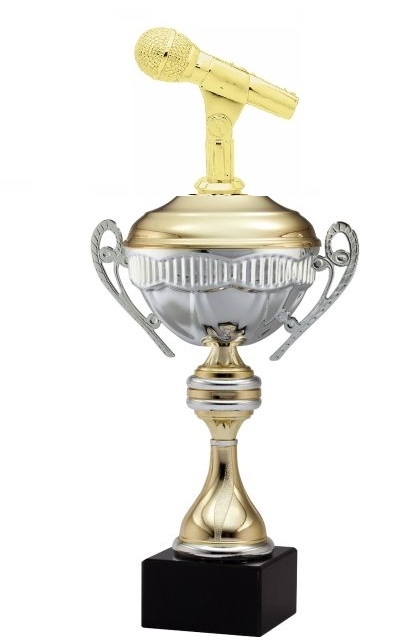 ALEXIS Premium Metal Cup<BR> Microphone Trophy<BR> 16 Inches