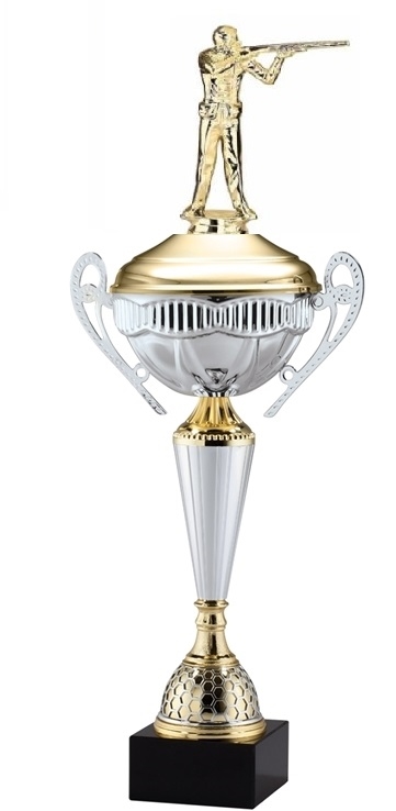 Polaris Metal Trophy Cup<BR> Male Trap Shooter  <BR> 21 Inches