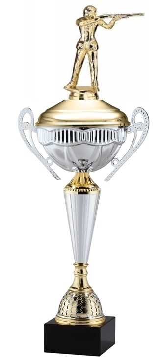Polaris Metal Trophy Cup<BR> Female Trap Shooter  <BR> 21 Inches