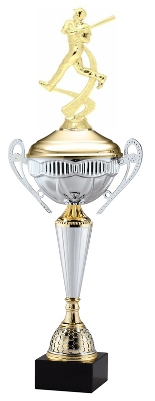 Polaris Metal Trophy Cup <BR> Male Motion Batter Trophy<BR> 21 Inches