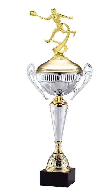 Polaris Metal Trophy Cup <BR> Male Motion Tennis<BR> 21 Inches