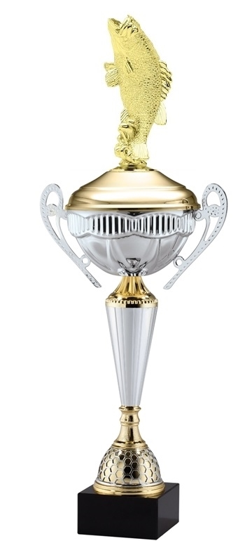 Polaris Metal Trophy Cup<BR> Standing Bass <BR> 21 Inches