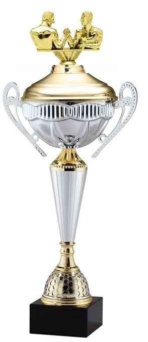 Polaris Metal Trophy Cup<BR> Arm Wrestling<BR> 21 Inches