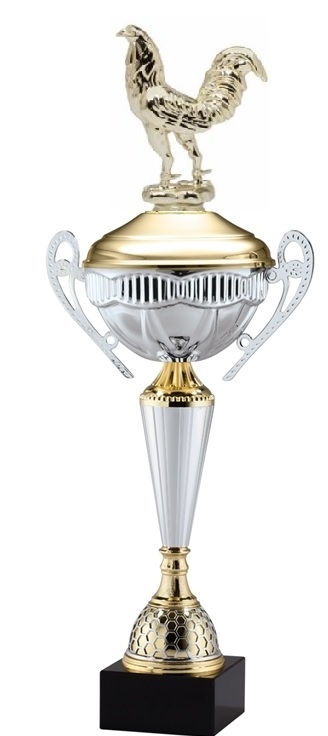 Polaris Metal Trophy Cup<BR> Rooster <BR> 21 Inches