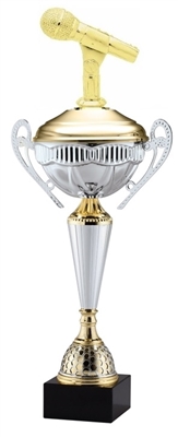 Polaris Metal Trophy Cup<BR> Microphone<BR> 21 Inches
