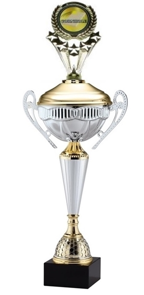 Polaris Metal Trophy Cup <BR> Cornhole <BR> 21 Inches