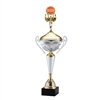 Polaris Metal Trophy Cup<BR> March Madness Basketball <BR> 21 Inches