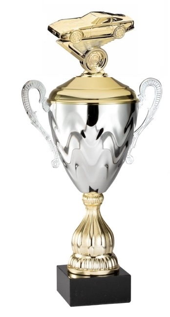 Premium Metal Gold/Silver<BR> Corvette Trophy Cup<BR> 20 Inches