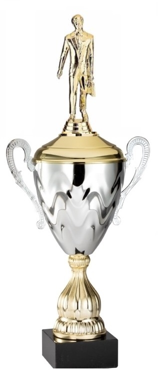 Premium Metal Gold/Silver<BR> Male Sales Trophy Cup<BR> 20 Inches
