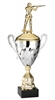 Premium Metal Gold/Silver<BR> Female Trap Shooter Trophy Cup<BR> 20 Inches
