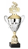 Premium Metal Gold/Silver<BR> Female Racing Bike Trophy Cup<BR> 20 Inches