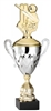 Premium Metal Gold/Silver<BR> Cricket Theme Trophy Cup<BR> 20 Inches