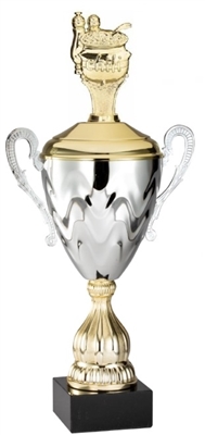 Premium Metal Gold/Silver<BR> Chili Pot Trophy Cup<BR> 20 Inches