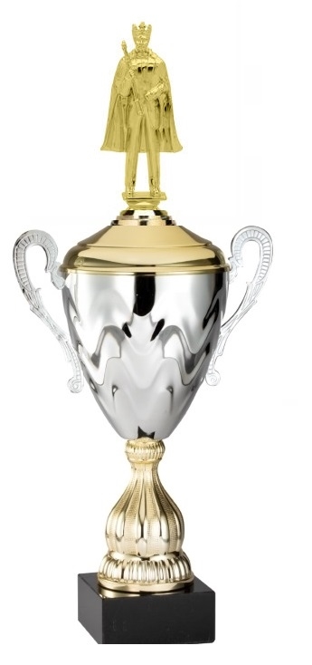 Premium Metal Gold/Silver<BR> King Trophy Cup<BR> 20 Inches
