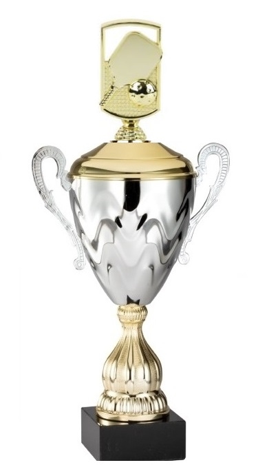 Premium Metal Gold/Silver<BR> Pickleball Trophy Cup<BR> 20 Inches