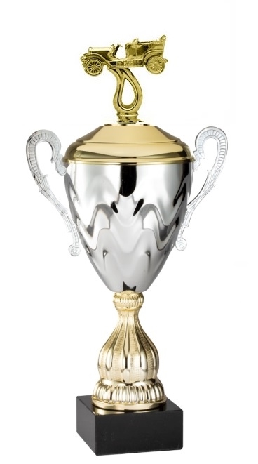 Premium Metal Gold/Silver<BR> Antique Car Trophy Cup<BR> 20 Inches