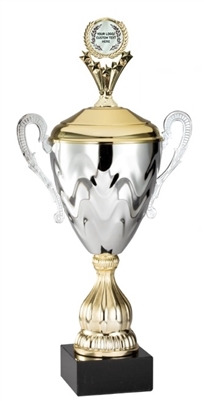 Premium Metal Gold/Silver<BR> Custom Logo Trophy Cup<BR> 20 Inches