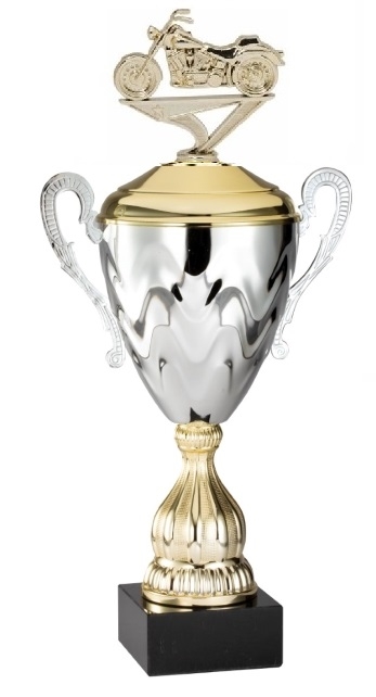 Premium Metal Gold/Silver<BR> Soft Tail Trophy Cup<BR> 20 Inches