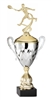 Premium Metal Gold/Silver<BR> Male Tennis Trophy Cup<BR> 20 Inches