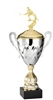 Premium Metal Gold/Silver<BR> Female Motion Ice Hockey Trophy Cup<BR> 20 Inches