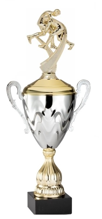 Premium Metal Gold/Silver<BR> Wrestling Trophy Cup<BR> 20 Inches