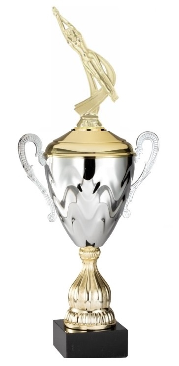 Premium Metal Gold/Silver<BR> Female Swim Trophy Cup<BR> 20 Inches