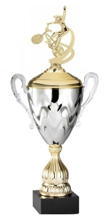 Premium Metal Gold/Silver<BR> BMX Bike Trophy Cup<BR> 20 Inches