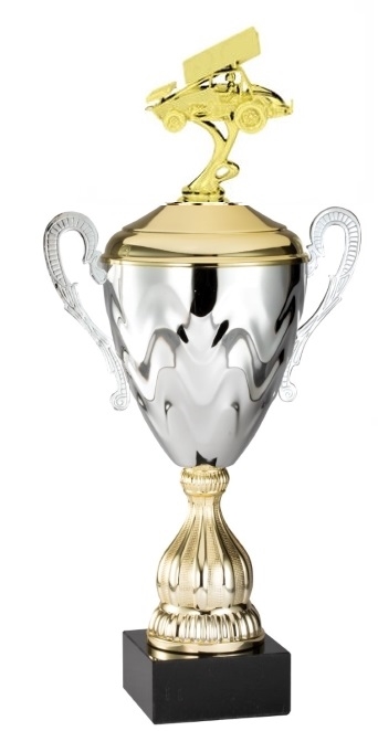 Premium Metal Gold/Silver<BR> Sprint Car Trophy Cup<BR> 20 Inches