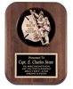 Firefighter <BR> Genuine Walnut Plaque<BR> 9x12 Inches