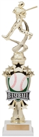 Baseball Motion Trophy<BR> 14 Inches