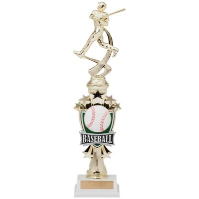 Baseball Motion Trophy<BR> 14 Inches